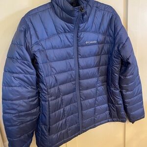 BRAND NEW Columbia navy blue collared puffer jacket